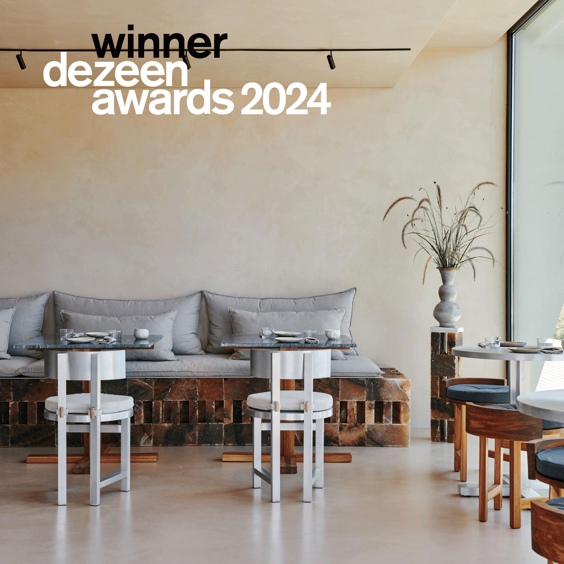 dezeen awards 2024 winner Austa Restaurant by Studio Gameiro badge sq